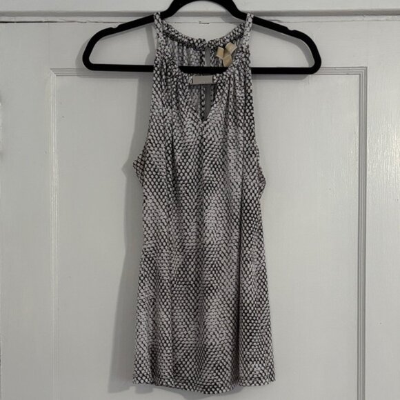Michael Kors Black and White Patterned Tank Top EUC - Picture 1 of 6